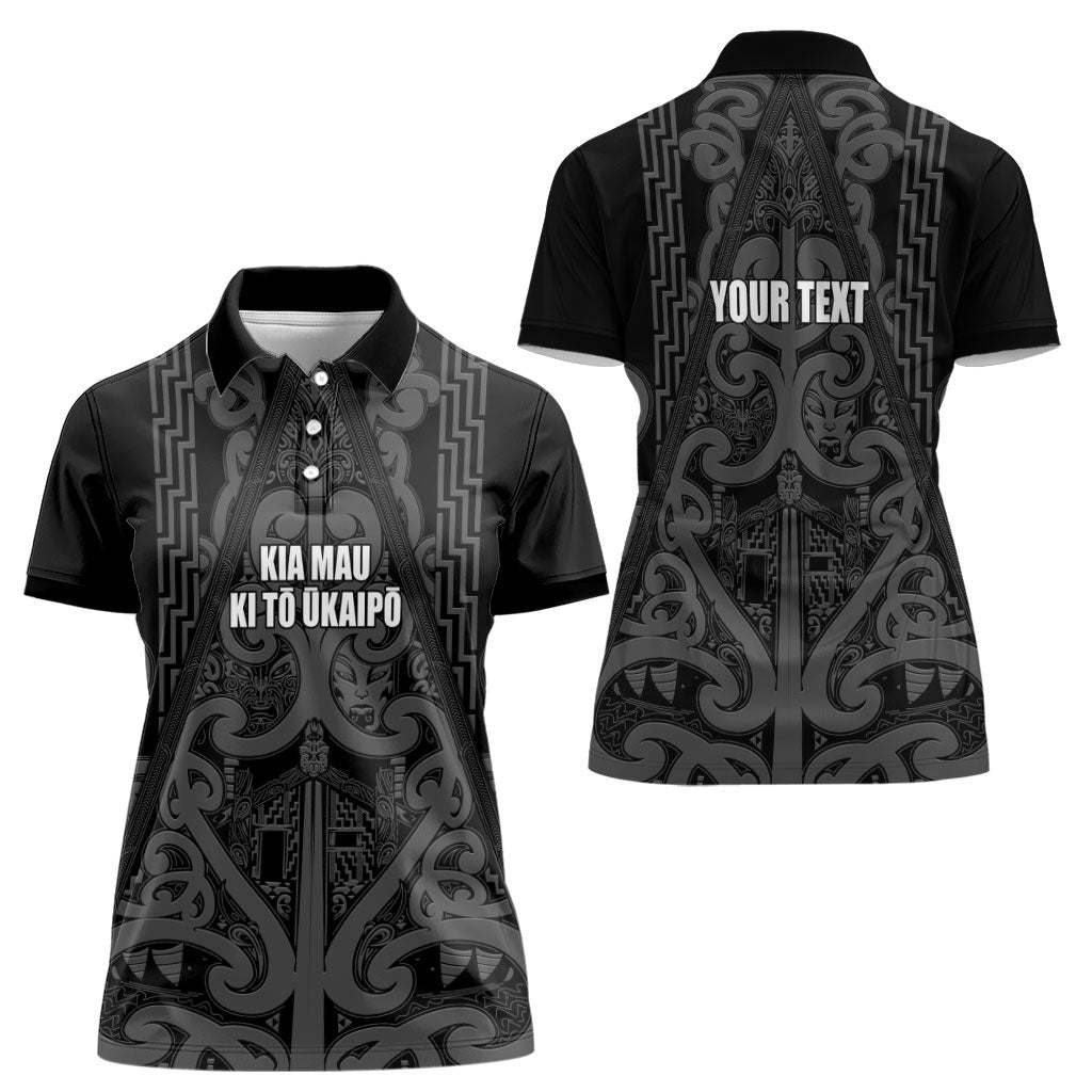Maori Language Week Personalised Women Polo Shirt Kia Mau Ki To Ukaipo Grey Color