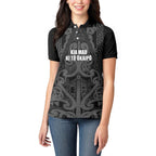 Maori Language Week Personalised Women Polo Shirt Kia Mau Ki To Ukaipo Grey Color