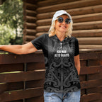 Maori Language Week Personalised Women Polo Shirt Kia Mau Ki To Ukaipo Grey Color
