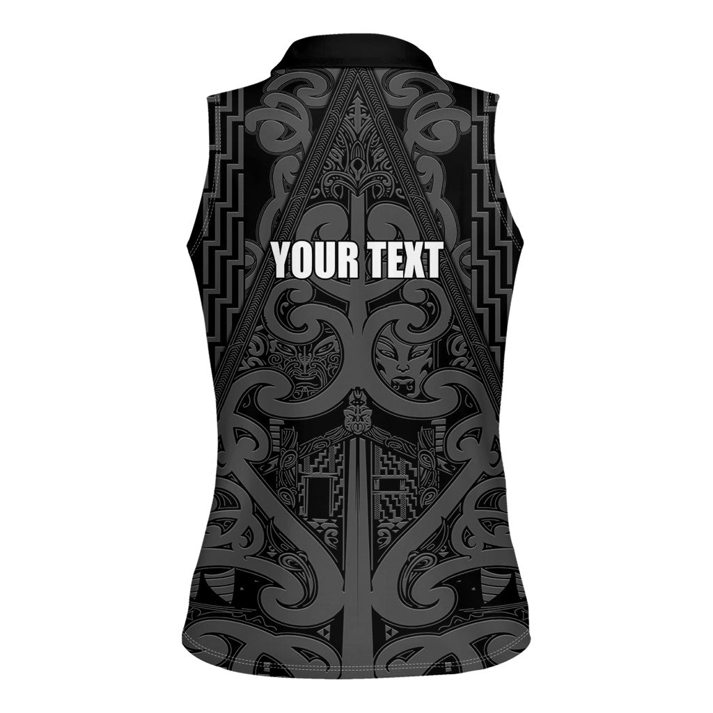 Maori Language Week Personalised Women Sleeveless Polo Shirt Kia Mau Ki To Ukaipo Grey Color