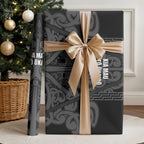 Maori Language Week Wrapping Paper Kia Mau Ki To Ukaipo Grey Color