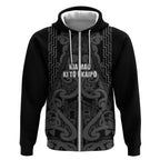 Maori Language Week Personalised Zip Hoodie Kia Mau Ki To Ukaipo Grey Color