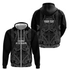 Maori Language Week Personalised Zip Hoodie Kia Mau Ki To Ukaipo Grey Color