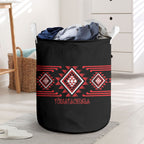 Aotearoa Atua Tumatauenga Laundry Basket Maori God Of War Taniko Motifs