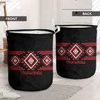 Aotearoa Atua Tumatauenga Laundry Basket Maori God Of War Taniko Motifs