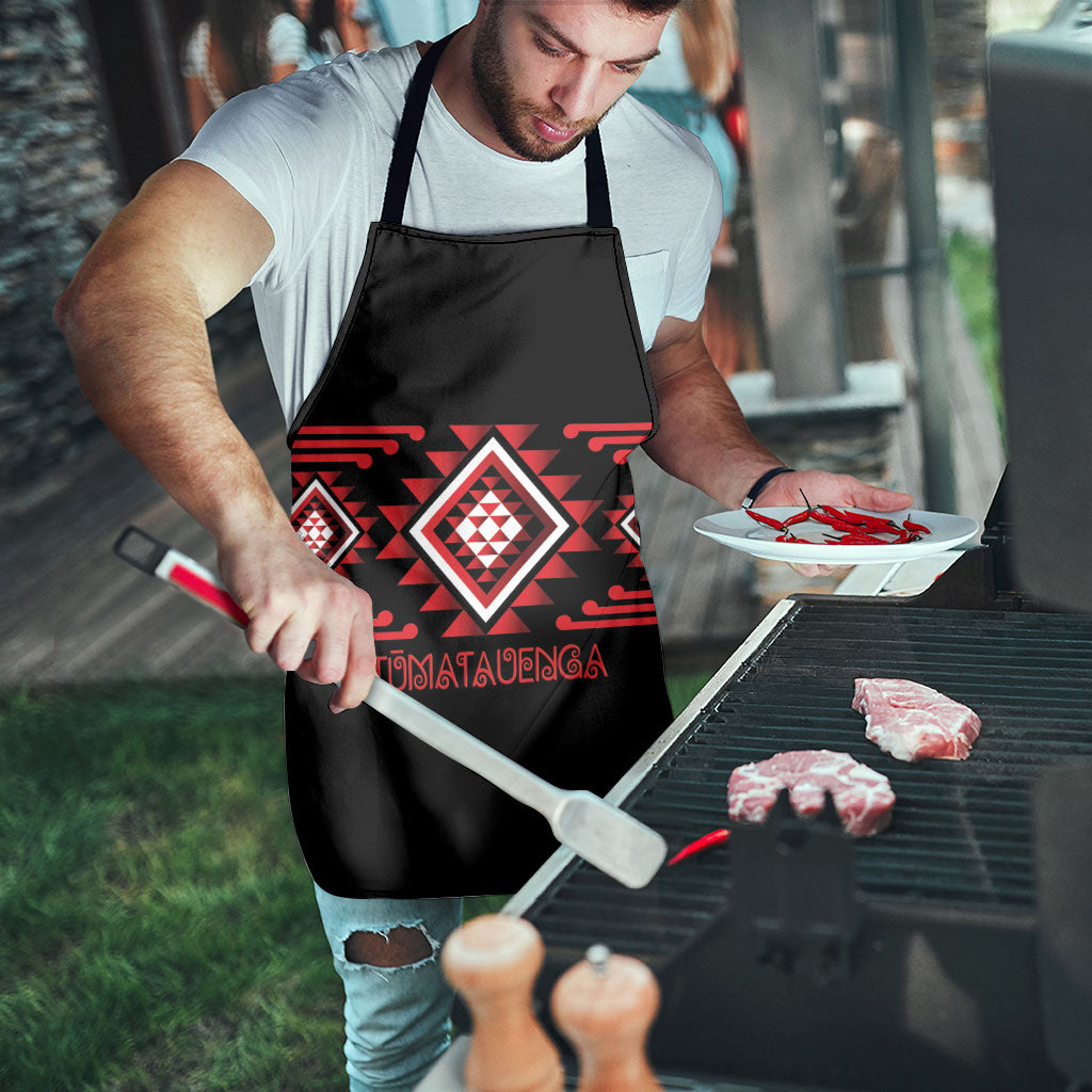 Aotearoa Atua Tumatauenga Apron Maori God Of War Taniko Motifs