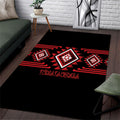 Aotearoa Atua Tumatauenga Area Rug Maori God Of War Taniko Motifs