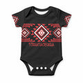 Aotearoa Atua Tumatauenga Personalised Baby Onesie Maori God Of War Taniko Motifs