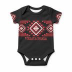 Aotearoa Atua Tumatauenga Personalised Baby Onesie Maori God Of War Taniko Motifs