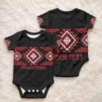 Aotearoa Atua Tumatauenga Personalised Baby Onesie Maori God Of War Taniko Motifs