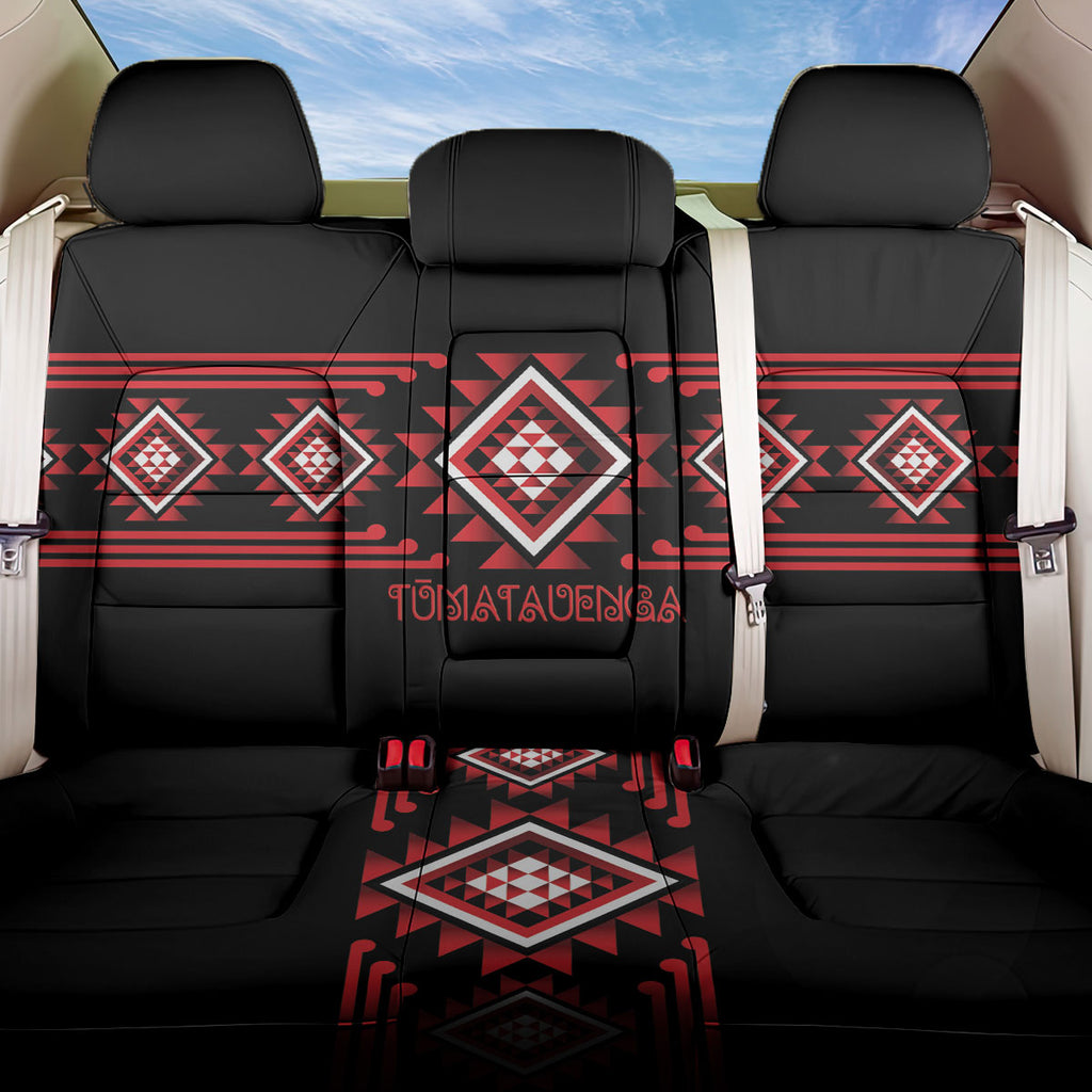 Aotearoa Atua Tumatauenga Back Car Seat Cover Maori God Of War Taniko Motifs