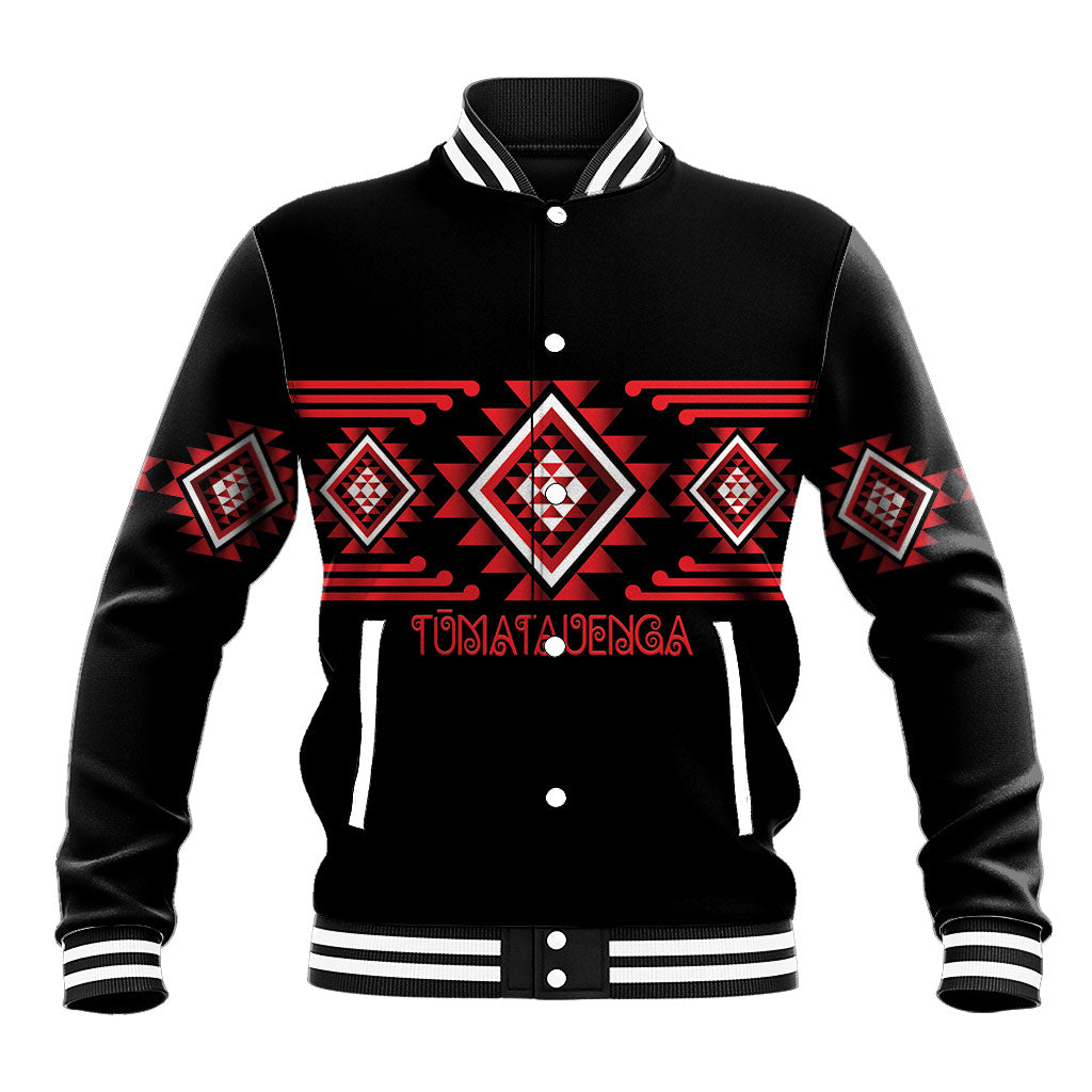 Aotearoa Atua Tumatauenga Personalised Baseball Jacket Maori God Of War Taniko Motifs