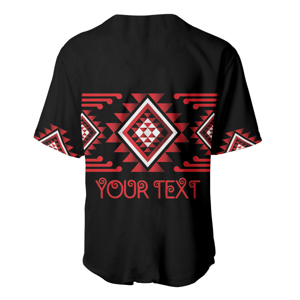 Aotearoa Atua Tumatauenga Personalised Baseball Jersey Maori God Of War Taniko Motifs