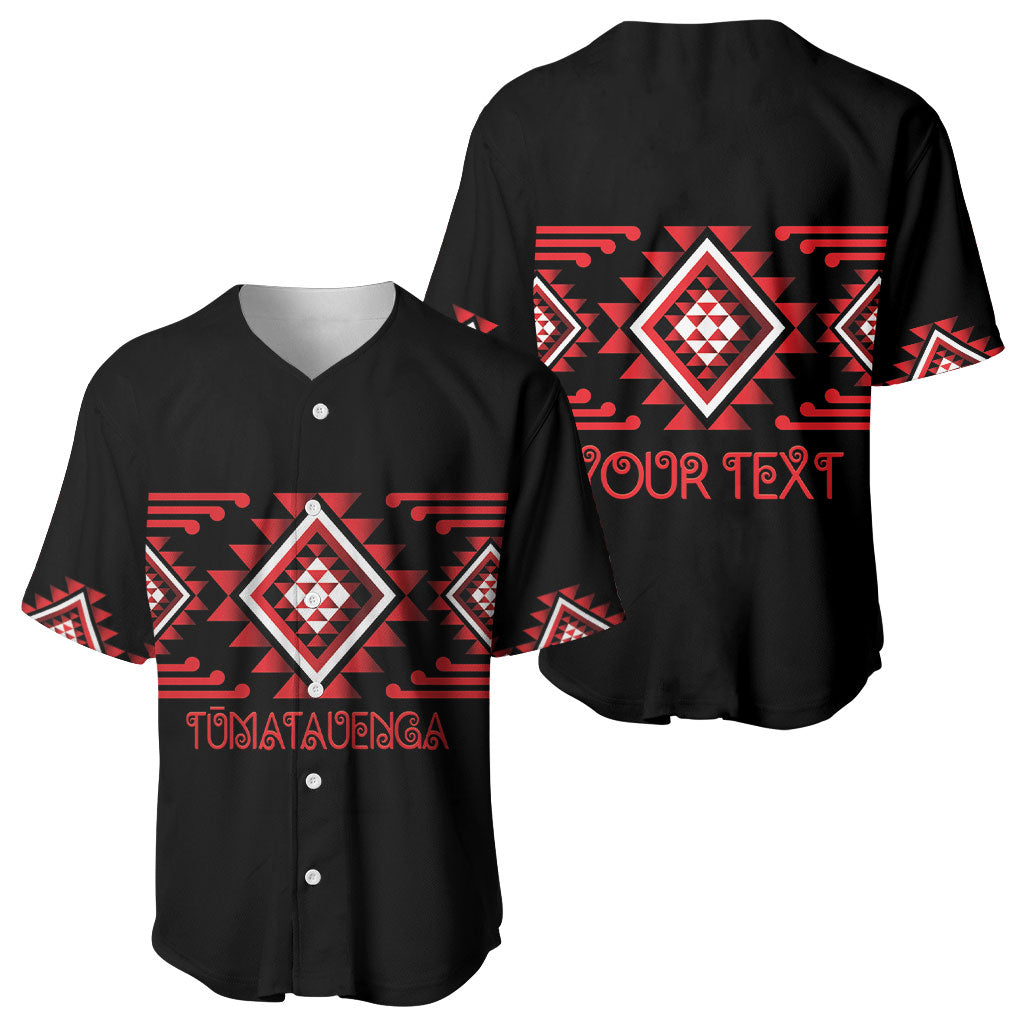 Aotearoa Atua Tumatauenga Personalised Baseball Jersey Maori God Of War Taniko Motifs