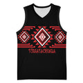 Aotearoa Atua Tumatauenga Personalised Basketball Jersey Maori God Of War Taniko Motifs