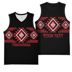 Aotearoa Atua Tumatauenga Personalised Basketball Jersey Maori God Of War Taniko Motifs
