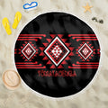 Aotearoa Atua Tumatauenga Beach Blanket Maori God Of War Taniko Motifs