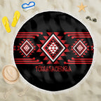 Aotearoa Atua Tumatauenga Beach Blanket Maori God Of War Taniko Motifs