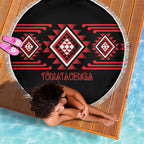 Aotearoa Atua Tumatauenga Beach Blanket Maori God Of War Taniko Motifs