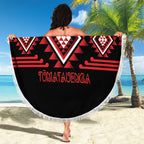 Aotearoa Atua Tumatauenga Beach Blanket Maori God Of War Taniko Motifs