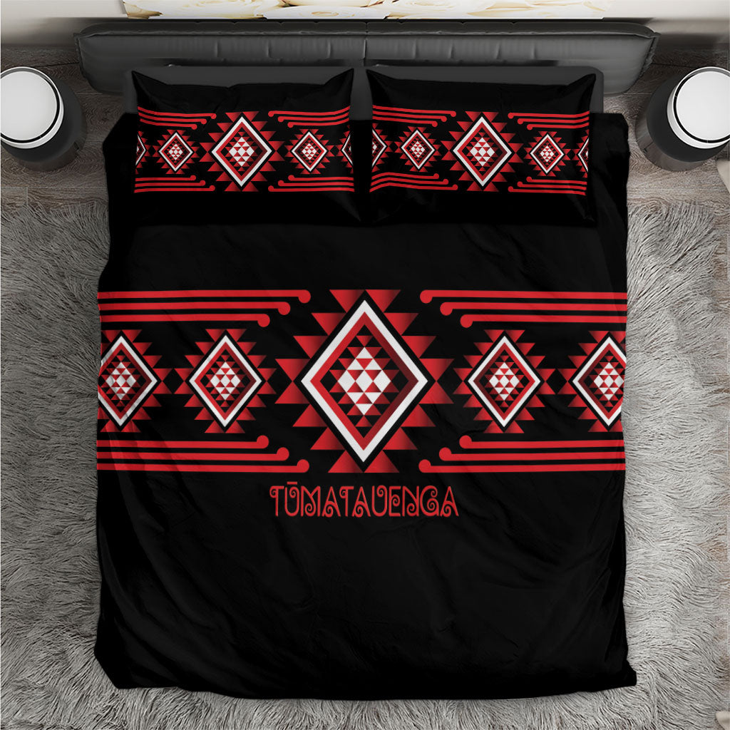 Aotearoa Atua Tumatauenga Bedding Set Maori God Of War Taniko Motifs