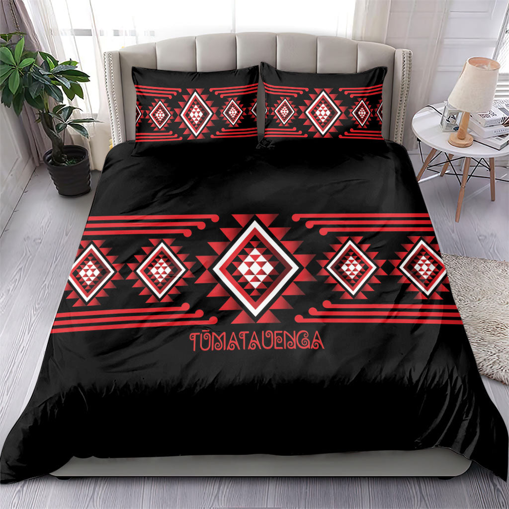 Aotearoa Atua Tumatauenga Bedding Set Maori God Of War Taniko Motifs