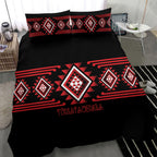 Aotearoa Atua Tumatauenga Bedding Set Maori God Of War Taniko Motifs