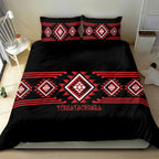 Aotearoa Atua Tumatauenga Bedding Set Maori God Of War Taniko Motifs