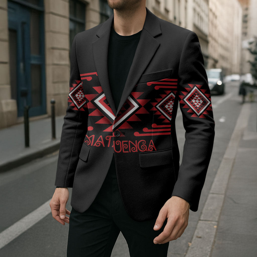 Aotearoa Atua Tumatauenga Personalised Blazer Maori God Of War Taniko Motifs