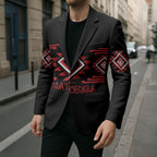 Aotearoa Atua Tumatauenga Personalised Blazer Maori God Of War Taniko Motifs