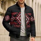 Aotearoa Atua Tumatauenga Personalised Bomber Puffer Jacket Maori God Of War Taniko Motifs