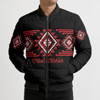 Aotearoa Atua Tumatauenga Personalised Bomber Puffer Jacket Maori God Of War Taniko Motifs