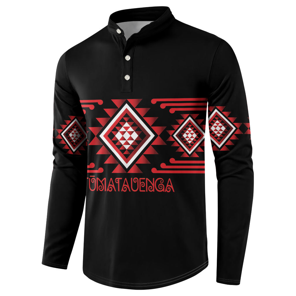Aotearoa Atua Tumatauenga Personalised Button Sweatshirt Maori God Of War Taniko Motifs