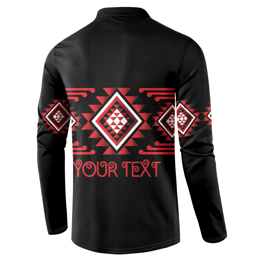 Aotearoa Atua Tumatauenga Personalised Button Sweatshirt Maori God Of War Taniko Motifs