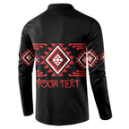 Aotearoa Atua Tumatauenga Personalised Button Sweatshirt Maori God Of War Taniko Motifs
