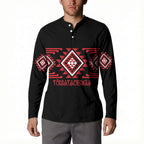 Aotearoa Atua Tumatauenga Personalised Button Sweatshirt Maori God Of War Taniko Motifs