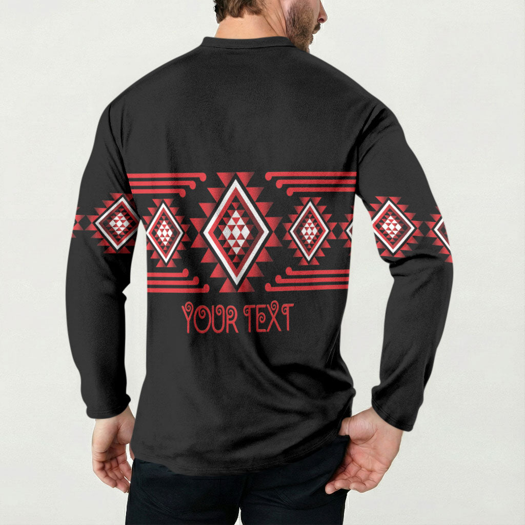 Aotearoa Atua Tumatauenga Personalised Button Sweatshirt Maori God Of War Taniko Motifs