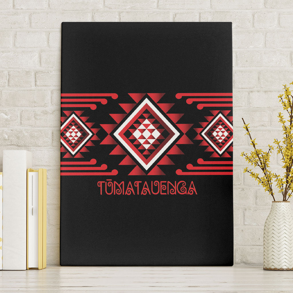 Aotearoa Atua Tumatauenga Canvas Wall Art Maori God Of War Taniko Motifs