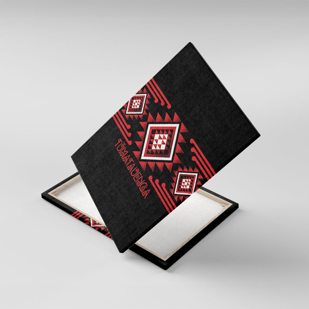 Aotearoa Atua Tumatauenga Canvas Wall Art Maori God Of War Taniko Motifs