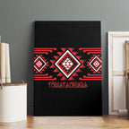 Aotearoa Atua Tumatauenga Canvas Wall Art Maori God Of War Taniko Motifs