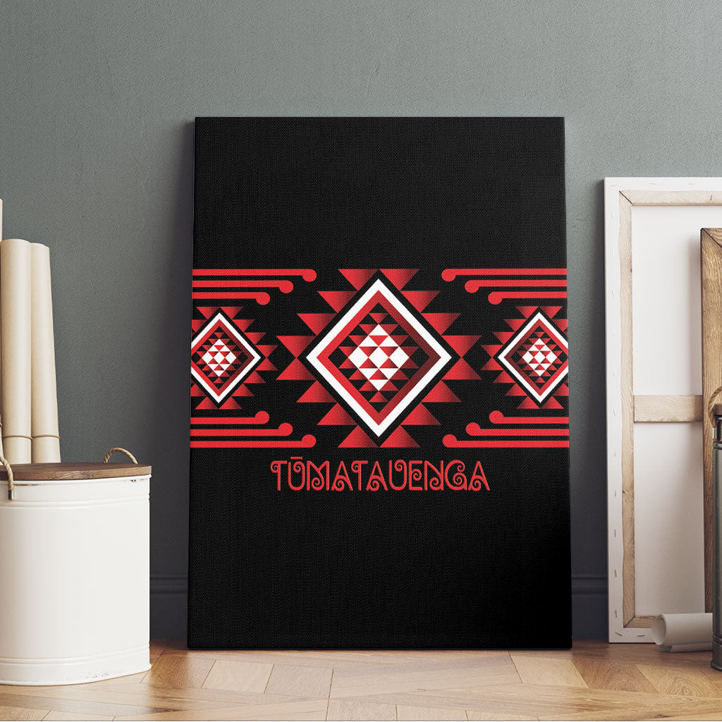 Aotearoa Atua Tumatauenga Canvas Wall Art Maori God Of War Taniko Motifs