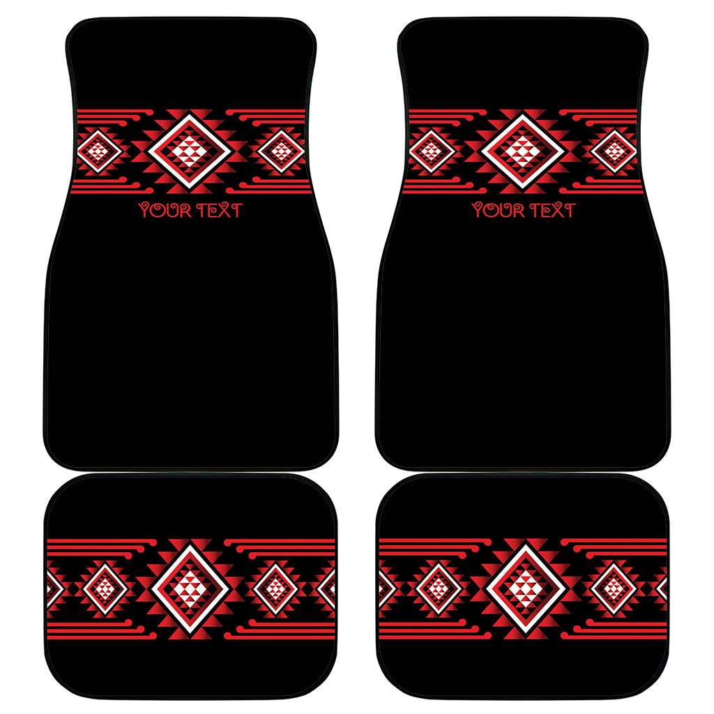 Aotearoa Atua Tumatauenga Personalised Car Mats Maori God Of War Taniko Motifs