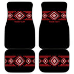 Aotearoa Atua Tumatauenga Personalised Car Mats Maori God Of War Taniko Motifs