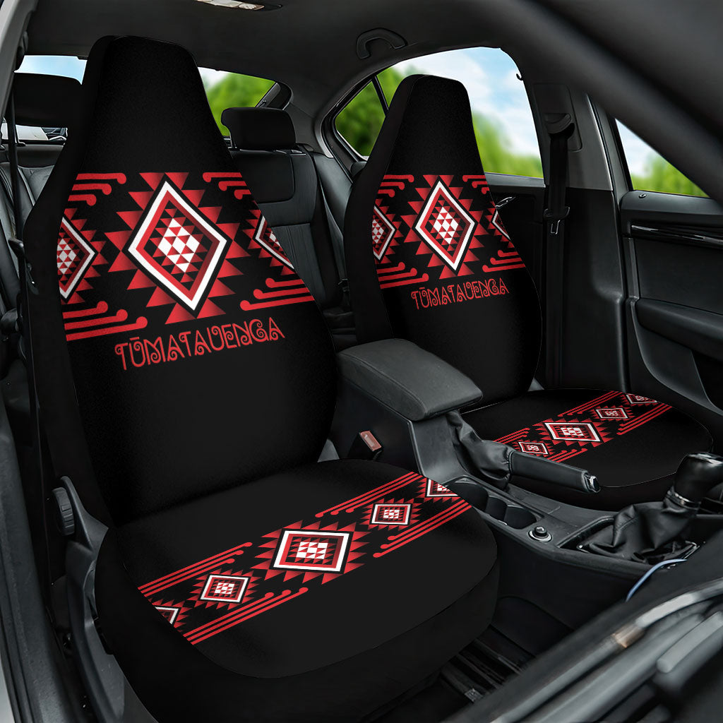 Aotearoa Atua Tumatauenga Car Seat Cover Maori God Of War Taniko Motifs