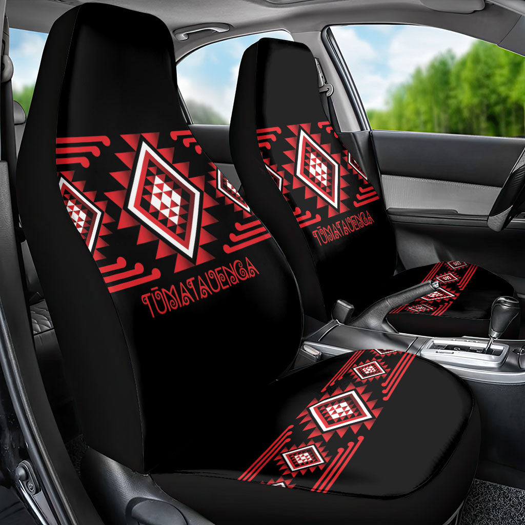 Aotearoa Atua Tumatauenga Car Seat Cover Maori God Of War Taniko Motifs