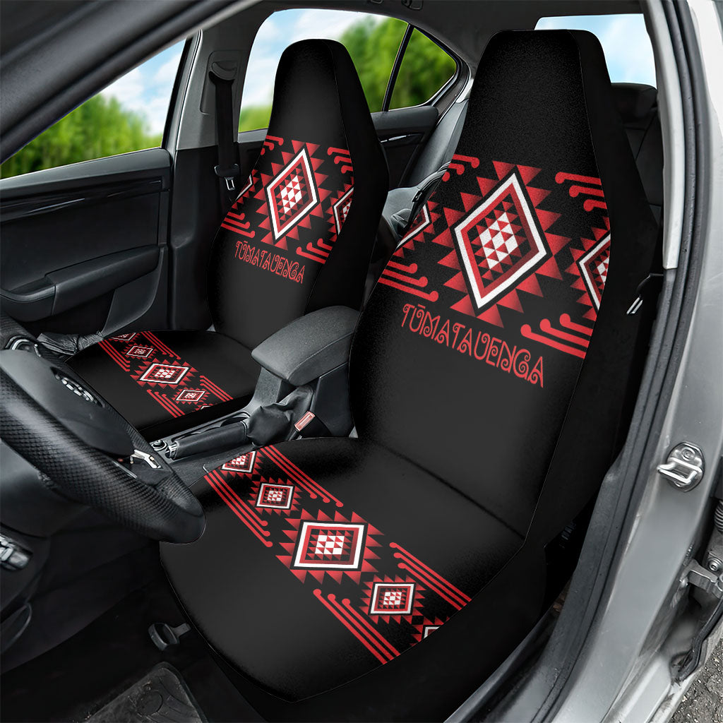 Aotearoa Atua Tumatauenga Car Seat Cover Maori God Of War Taniko Motifs