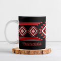 Aotearoa Atua Tumatauenga Personalised Ceramic Mug Maori God Of War Taniko Motifs