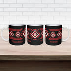 Aotearoa Atua Tumatauenga Personalised Ceramic Mug Maori God Of War Taniko Motifs