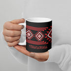 Aotearoa Atua Tumatauenga Personalised Ceramic Mug Maori God Of War Taniko Motifs