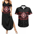 Aotearoa Atua Tumatauenga Personalised Couples Matching Summer Maxi Dress and Hawaiian Shirt Maori God Of War Taniko Motifs